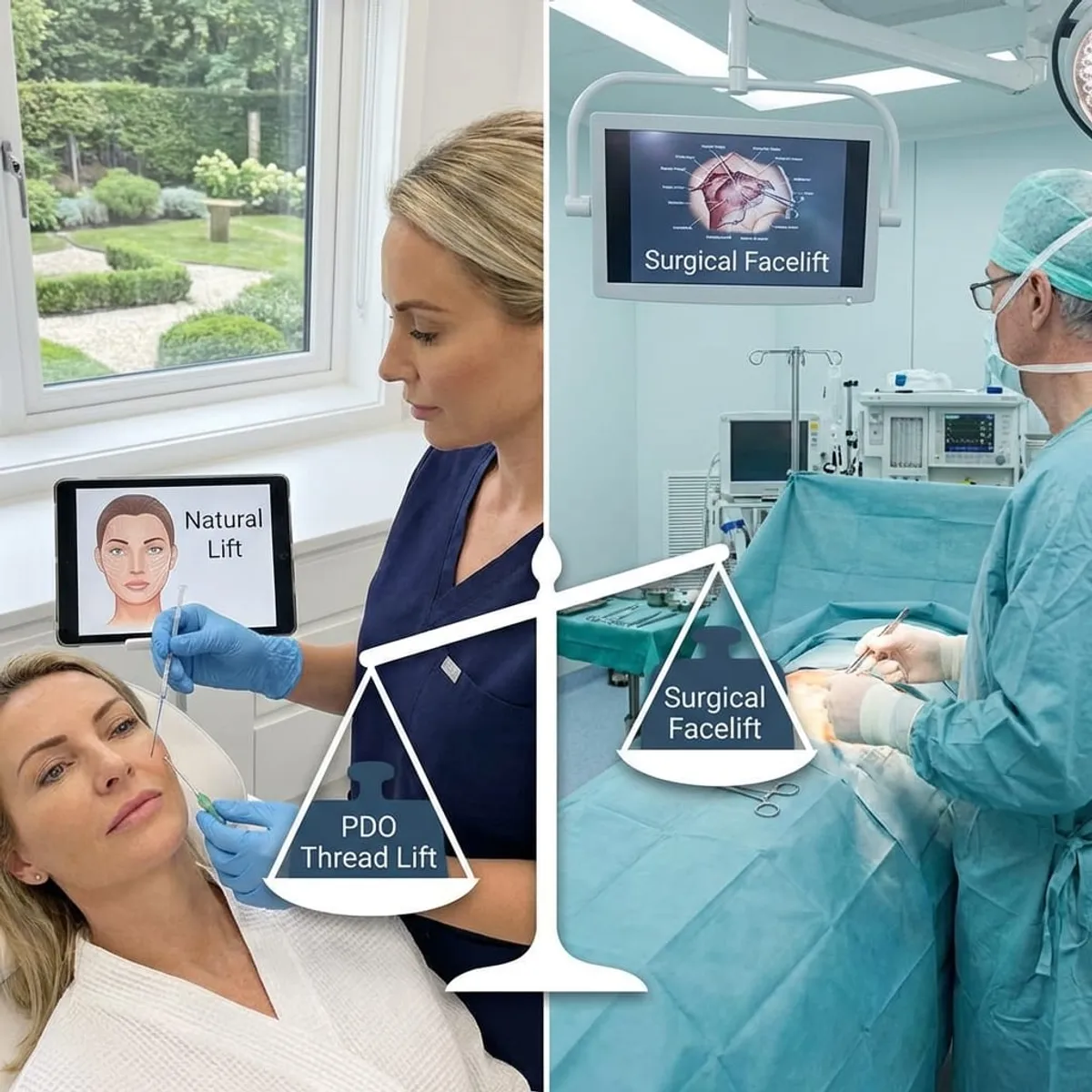 PDO Thread Lifts vs Surgical Facelift: The Better Choice for Natural Facial Rejuvenation