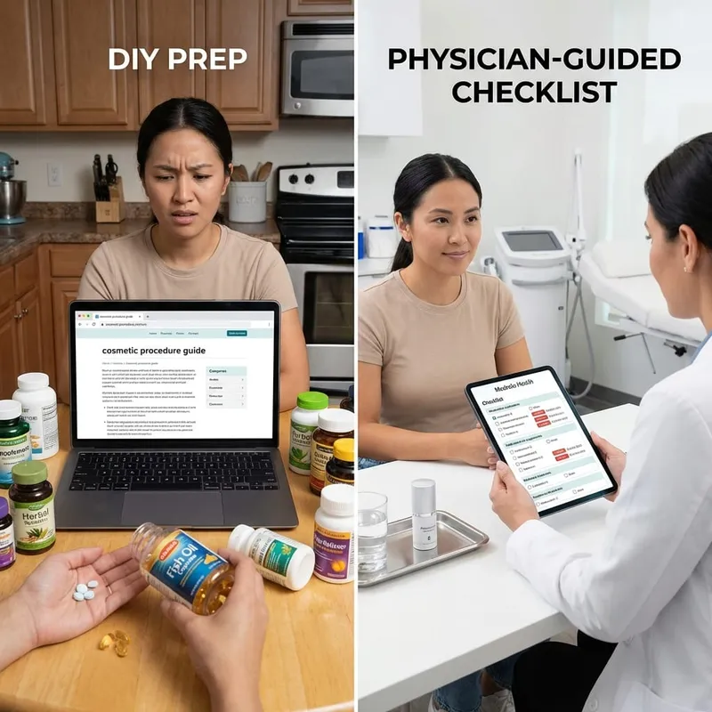 Pre-Procedure Medication Checklist vs DIY Preparation: What Actually Matters Before Your Aesthetic Treatment